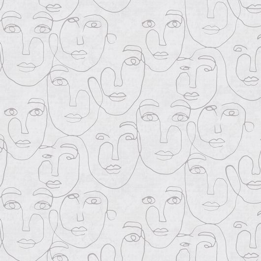 Дизайнерское Панно "Elle" арт.ETD15 001, коллекция "Etude vol.2", производства Loymina, с изображением абстрактного рисунка женского лица из линий, заказать панно онлайн